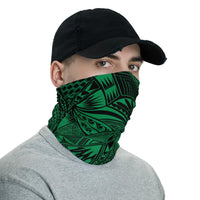 Hawaiian Bandana Polynesian Spearhead Pattern Neck Gaiter - AH - Green - Polynesian Pride