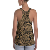 Polynesian Maori Lauhala Gold Hawaii Women's Racerback Tank Top - Polynesian Pride
