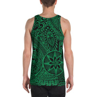 Polynesian Hawaiian Style Tribal Tattoo Green - Hawaii Men's Tank Top - Polynesian Pride