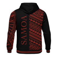 Samoa Hoodie Polynesian Portion Red Version - Polynesian Pride