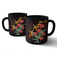 (Personalized) Hawaii Turtle Lehua Flower Polynesian Mug - Lehua Style - AH Mug 11oz Black - Polynesian Pride