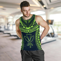 Hawaiian Kanaka Map Football Jersey Men's Tank Top - Navy - Roger Style - AH - Polynesian Pride