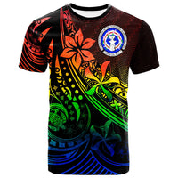 Northern Mariana Islands T Shirt The Flow Of The Ocean Rainbow Color Unisex Rainbow - Polynesian Pride