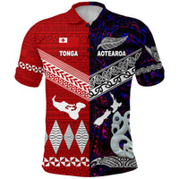 New Zealand Tonga Polo Shirt Maori and Polynesian Together Purple LT8 - Polynesian Pride