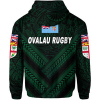 Fiji Ovalau Rugby Hoodie Dark Green Style LT8 - Polynesian Pride