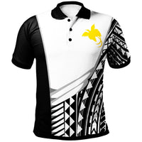 Papua New Guinea Custom Polo Shirt Athletes Style Unisex White - Polynesian Pride