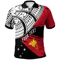 Papua Custom Polo Shirt Papua Flag Style With Claw Pettern Unisex Red - Polynesian Pride