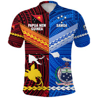 Custom Papua New Guinea Samoa Polo Shirt Polynesian Together, Custom Text and Number LT8 - Polynesian Pride