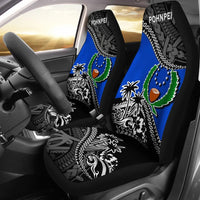 Pohnpei Car Seat Covers - Pohnpei Flag Fall In The Wave - K9 - Polynesian Pride