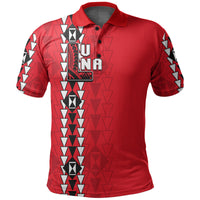 Hawaii Lahainaluna High Mix Kakau Polo Shirt LT6 Red - Polynesian Pride