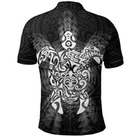 New Zealand Maori Polo Shirt, Wairua Tattoo Turtle Golf Shirts White - Polynesian Pride
