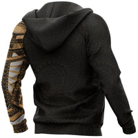 Hoodie Polynesian Turtle Tribal Tattoo Style Golden - Polynesian Pride