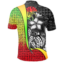 Tahiti Polo Shirt Reggae Turtle with Hook - Polynesian Pride
