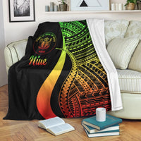 Niue Premium Blanket - Reggae Polynesian Tentacle Tribal Pattern - Polynesian Pride