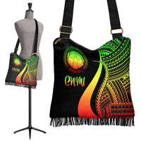 Northern Mariana Islands Boho Handbag - Reggae Polynesian Tentacle Tribal Pattern - Polynesian Pride