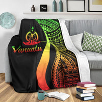 Vanuatu Premium Blanket - Reggae Polynesian Tentacle Tribal Pattern - Polynesian Pride