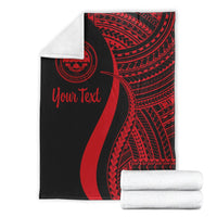 Federated States of Micronesia Custom Personalised Premium Blanket - Red Polynesian Tentacle Tribal Pattern - Polynesian Pride