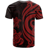 Nauru T Shirt Red Tentacle Turlte - Polynesian Pride