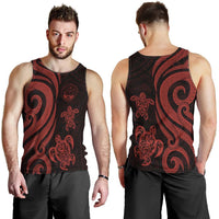 Marshall Islands Men's Tank Top - Red Tentacle Turtle Crest - Polynesian Pride