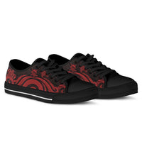 Tuvalu Low Top Canvas Shoes - Red Tentacle Turtle - Polynesian Pride
