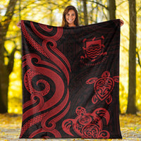 Tuvalu Premium Blanket - Red Tentacle Turtle - Polynesian Pride