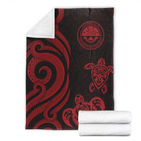Federated States of Micronesia Premium Blanket - Red Tentacle Turtle - Polynesian Pride