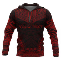 Papua New Guinea Polynesian Chief Custom Hoodie Red Version - Polynesian Pride