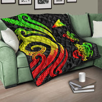 Tokelau Premium Quilt - Reggae Tentacle Turtle - Polynesian Pride