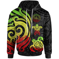 Palau Hoodie Reggae Tentacle Turtle Unisex Reggae - Polynesian Pride