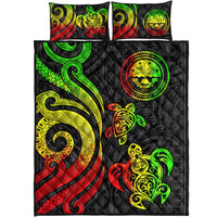Federated States of Micronesia Quilt Bed Set - Reggae Tentacle Turtle - Polynesian Pride