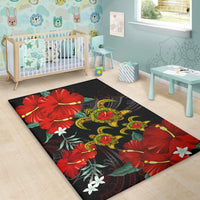 Hawaii Turtle Hibiscus Polynesian Area Rug - Adela Style - AH - Polynesian Pride