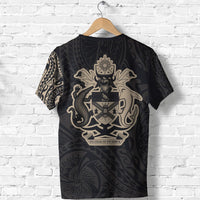 Solomon Islands T Shirt Solomon Islands Coat of Arms Polynesian Tattoo Style - Polynesian Pride