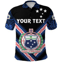 Custom Manu Samoa Rugby Polo Shirt Creative Style Black - Polynesian Pride