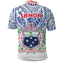 Manu Samoa Rugby Polo Shirt Simple Style White - Polynesian Pride