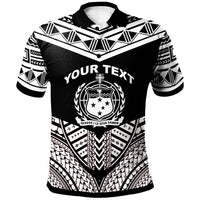 Samoa Custom Polo Shirt Tribal Pattern Cool Style White Color Unisex Black - Polynesian Pride