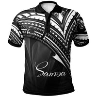 Samoa Polo Shirt Cross Style Unisex Black - Polynesian Pride