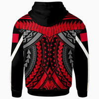 Samoa Hoodie Tooth Shaped Necklace Texture Red - Polynesian Pride