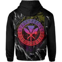 Polynesian Warrior Hula Girl Kanaka Hawaii Zip Hoodie - Polynesian Pride