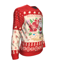 Hawaii Ugly Christmas Sweatshirt - Mele Kalikimaka Santa Claus Beach - Polynesian Pride