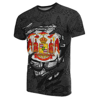 Hawaii Royal King Tatau Gray Polynesian T Shirt - Polynesian Pride