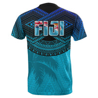 Fiji Rugby Polynesian T Shirt Blue - Polynesian Pride