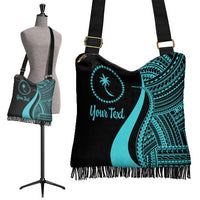 Chuuk Custom Personalised Boho Handbag - Turquoise Polynesian Tentacle Tribal Pattern - Polynesian Pride