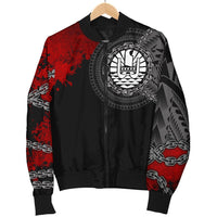 Tahiti Polynesian Men's Bomber Jacket - Polynesian Chain Style - Polynesian Pride