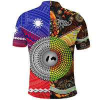Taiwanese Polynesian and Australia Aboriginal Polo Shirt Together Gradient Vibes LT8 - Polynesian Pride