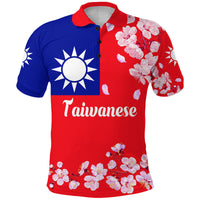 Taiwanese Polo Shirt Taiwan Plum Blossom Flag Vibes LT8 - Polynesian Pride