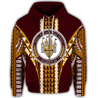Hawaii Hoodie Castle High Football Jersey Hoodie Zip - Polynesian Pride