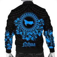 Nihoa Map Hibiscus Polynesian Bomber Jacket - Lithe Style - AH - Polynesian Pride