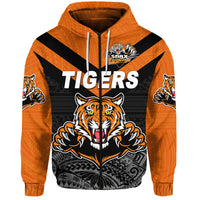Custom Papua New Guinea Lae Snax Tigers Zip Hoodie Rugby Original Style Black, Custom Text and Number LT8 - Polynesian Pride