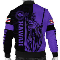 Hawaii King Polynesian Bomber Jacket - Lawla Style Purple - AH - Polynesian Pride