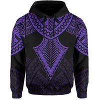 Hawaii Polynesian Hoodie Limited Tab Style Purple - Polynesian Pride